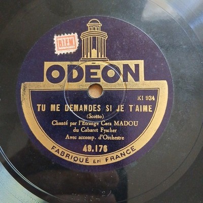 78t Cora Madou. Du fragst mich, ob ich dich liebe, Frauen und Rosen 49199 Odeon