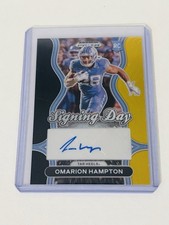 2025 Panini Prizm Draft Pick Omarion Hampton Signing Day Black Gold Auto /5