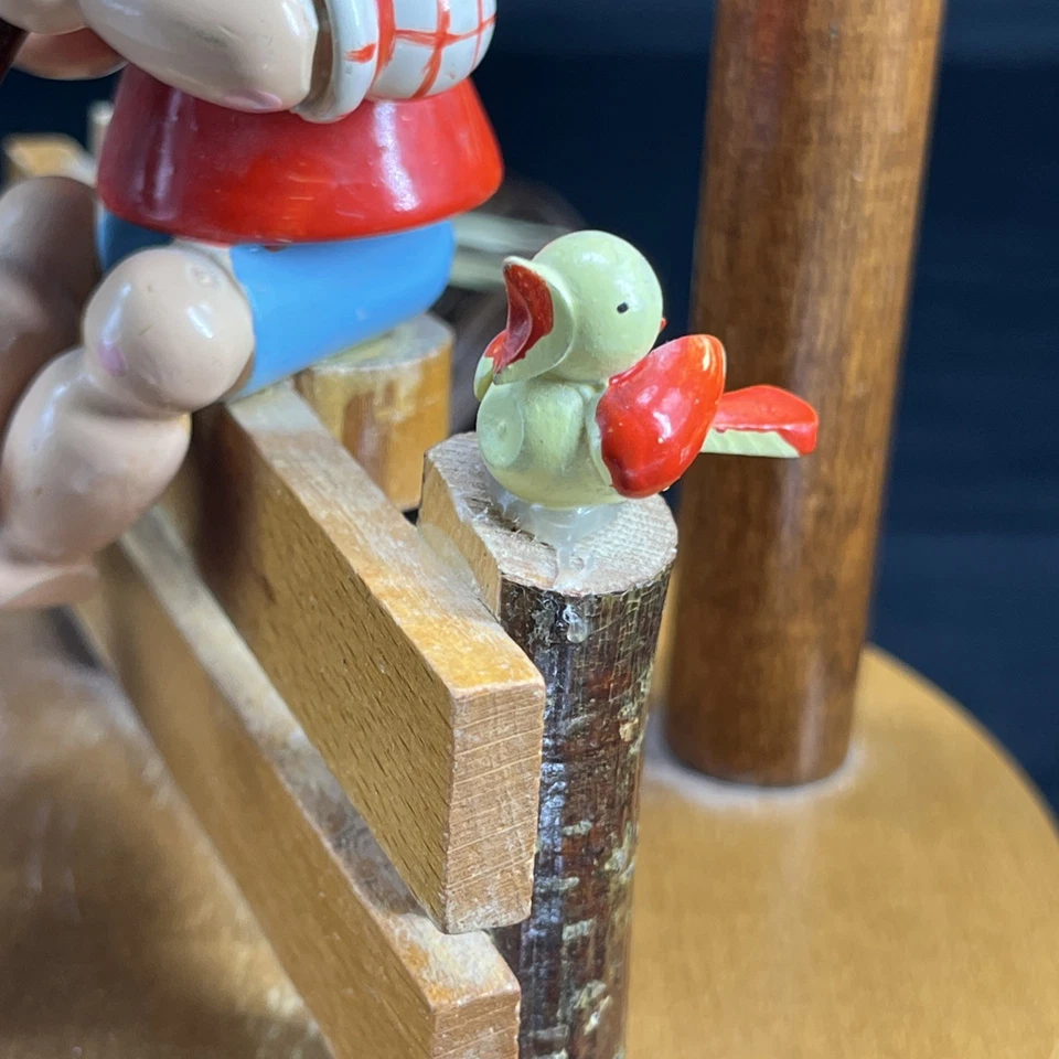 Lámpara de madera alemana de plástico para guardería de colección para bebé niño flauta perro sin pantalla Foto 4 de 4