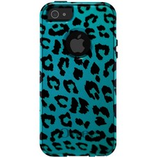 OtterBox Commuter for Apple iPhone Pick Model Teal Black Leopard Skin Spots