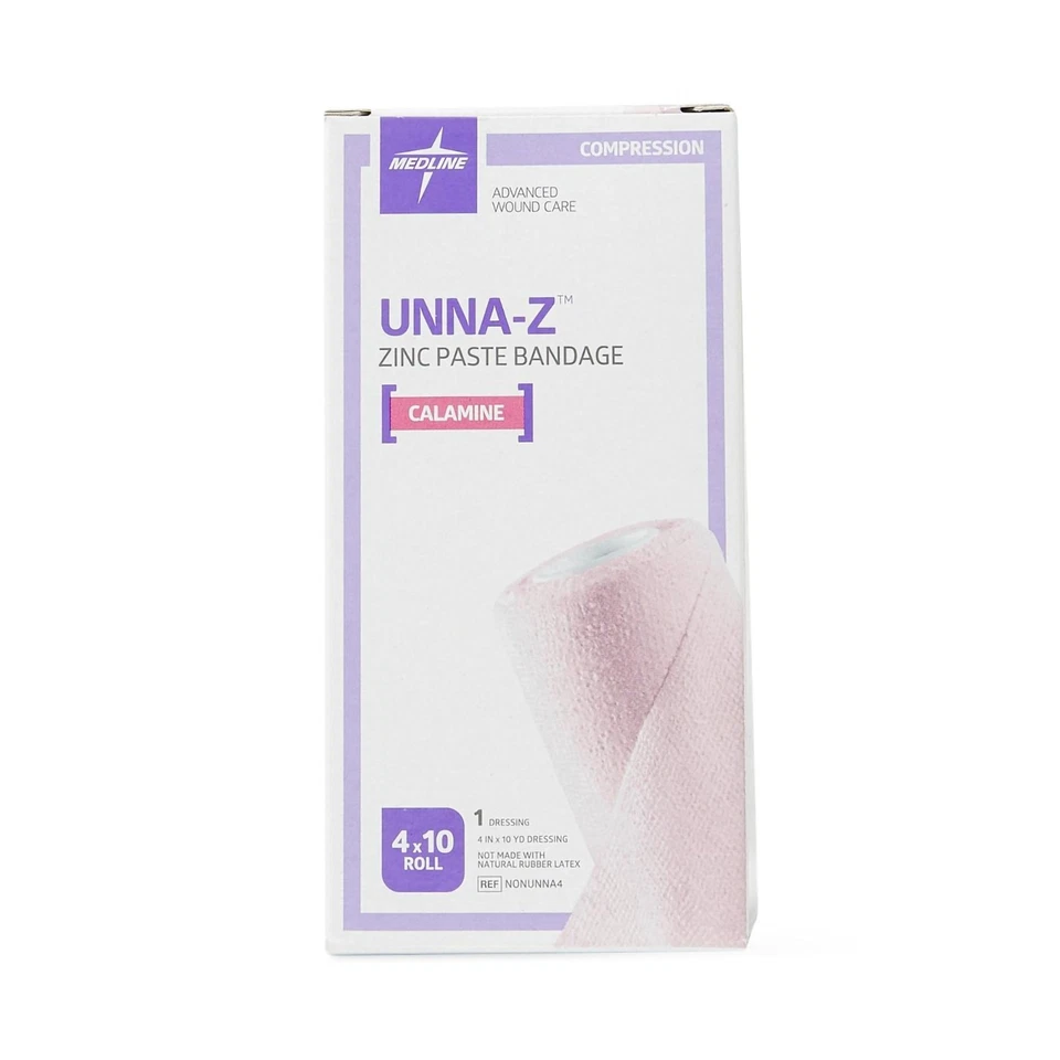 MEDLINE Calamine Unna-Z Zinc Paste Bandage 4x10 REF: NONUNNA4 EXP: 08/2026 - Image 3 of 4