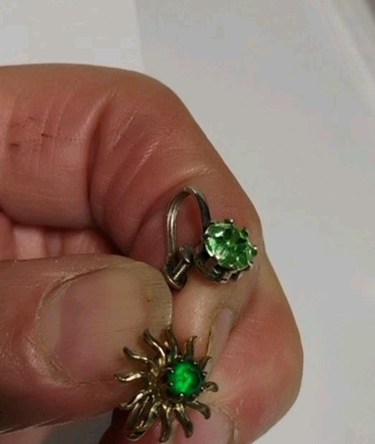 Vintage Retro Earring Lot 5 Pairs 5 Single Jewelry Clip-On Gold & Silver Tone - Picture 10 of 12