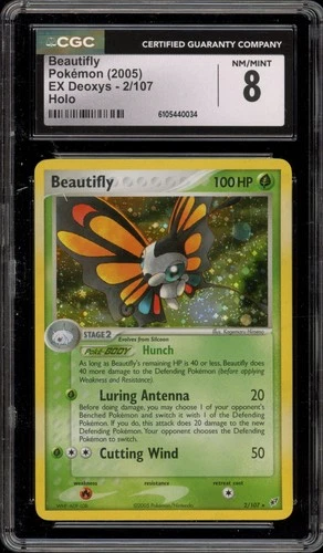 Pokemon Beautifly EX Deoxys Reverse Holo Rare #2 CGC 8