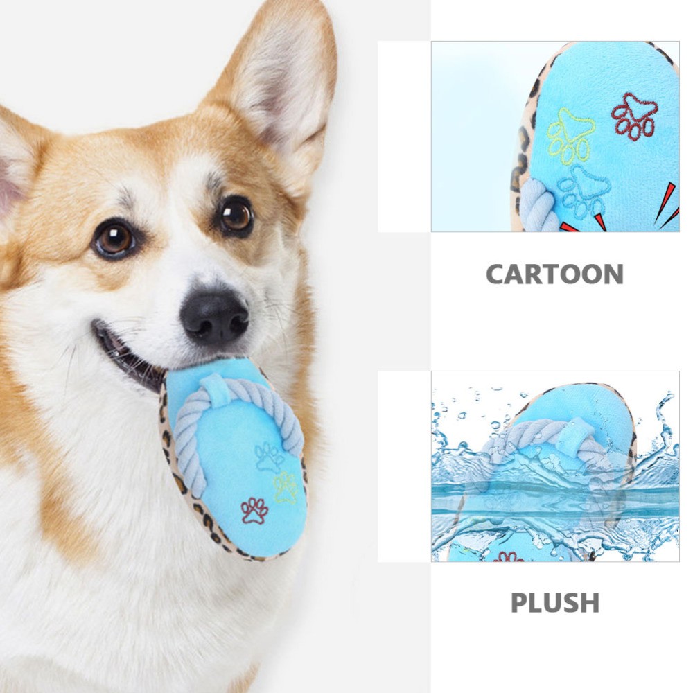 APL Peluche Pantofole Giocattolo Cigolante per Cani di Piccola Taglia Giocattolo per Cani