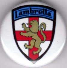 LAMBRETTA Pin Button Badge 25mm - INNOCENTI - MOD SCOOTER GP DL Li Lynx VEGA LUI
