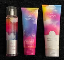 3 - Bath & Body Works AMONG THE CLOUDS Mist, Body Cream, Moisturizing Body Wash