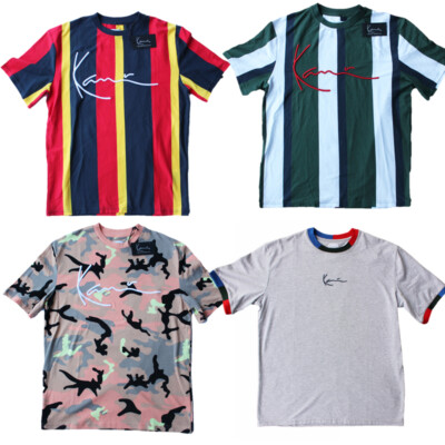 Karl Kani Herren T-Shirt Signature Stripe Tee Men Baumwolle Freizeit Style