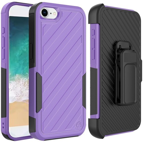 Pour Apple iPhone 16e Coque Téléphone Armure Hybride Noble avec Clip Ceinture Étui Housse - Photo 17 sur 21