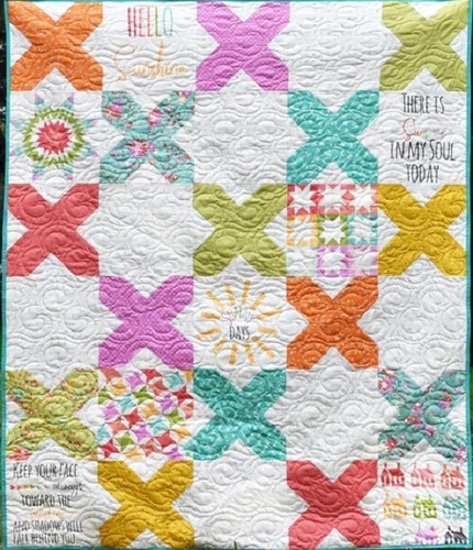 Cross Stitched Quilt Pattern - A Fat Quarter Quilt - Picture 2 of 2