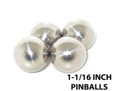  Pinball Replacement 4 [FOUR] 1-1/16" High Polish Chrome Steel   