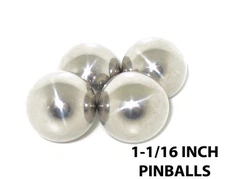  Pinball Replacement 4 [FOUR] 1-1/16" High Polish Chrome Steel   