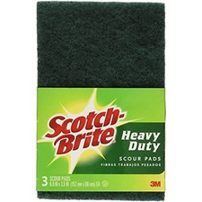 3M Scotch-Brite 223 Heavy Duty Scour Pad, 6" X 3.8", 3-Pack