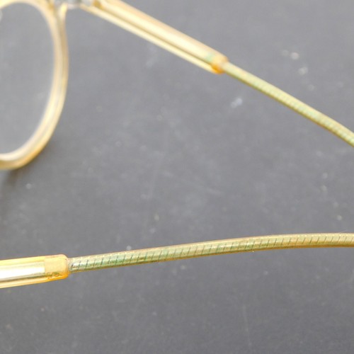 VTG AO Safety Glasses American Optical Celluloid Clear Flat MCM Wrap Around 50s? - Picture 11 of 12