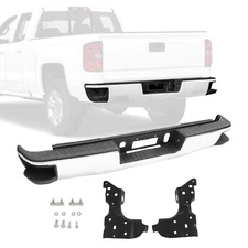 Chrome Rear Step Bumper Assembly FIT Chevy Silverado GMC Sierra 1500 2014-2018 