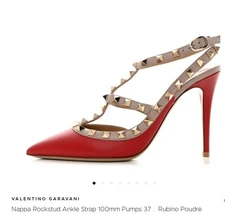 valentino garavani Rockstud Strappy Shoes 37