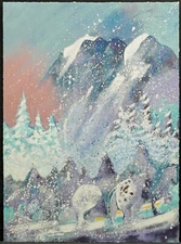 Earl Biss "Storm On Thunder Mountain"Serigraph on Paper Hand Signed NEW unframed