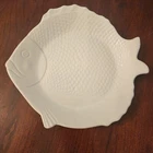 2 Vintage Chicken of the Sea Tuna Plate, Bauer Pottery, California, 10x9 Fish