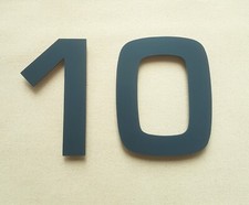 6" Modern Floating House Numbers Anthracite Grey Stainless Steel