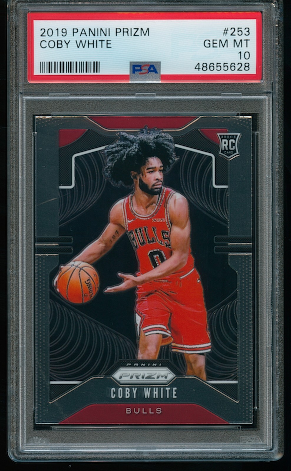 Coby White 2019-20 Panini Prizm #253 PSA 10 GEM MT Rookie RC
