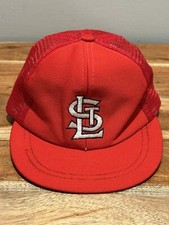 VTG St Louis Cardinals Snap Back Mesh Hat MLB Baseball 90s UII Size Junior Boys