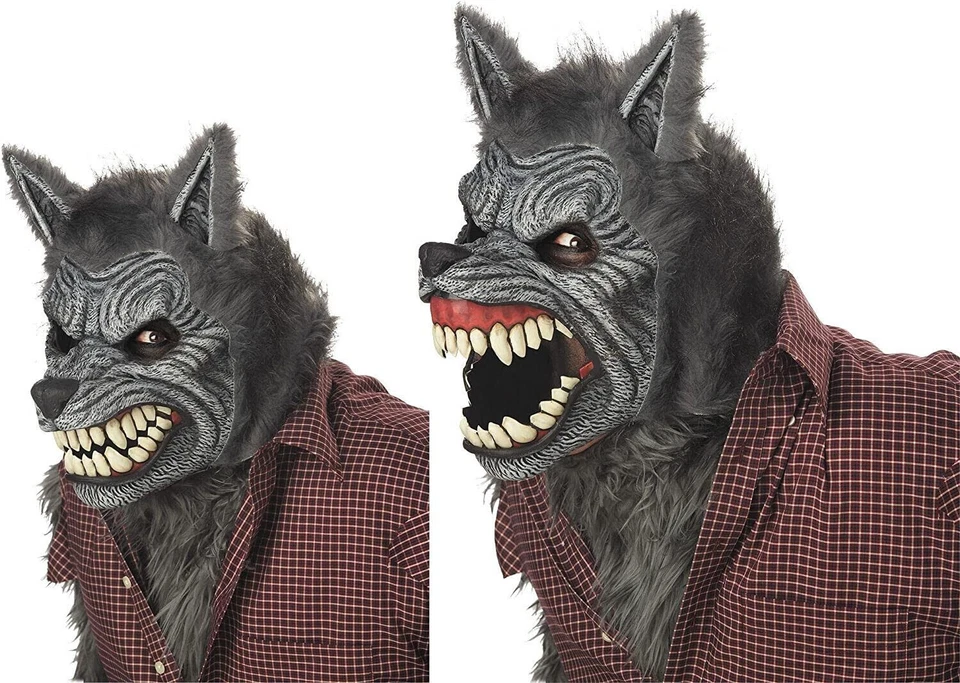 Adult Werewolf Ani-Motion Mask Halloween Costume Accessory - Image 2 of 2