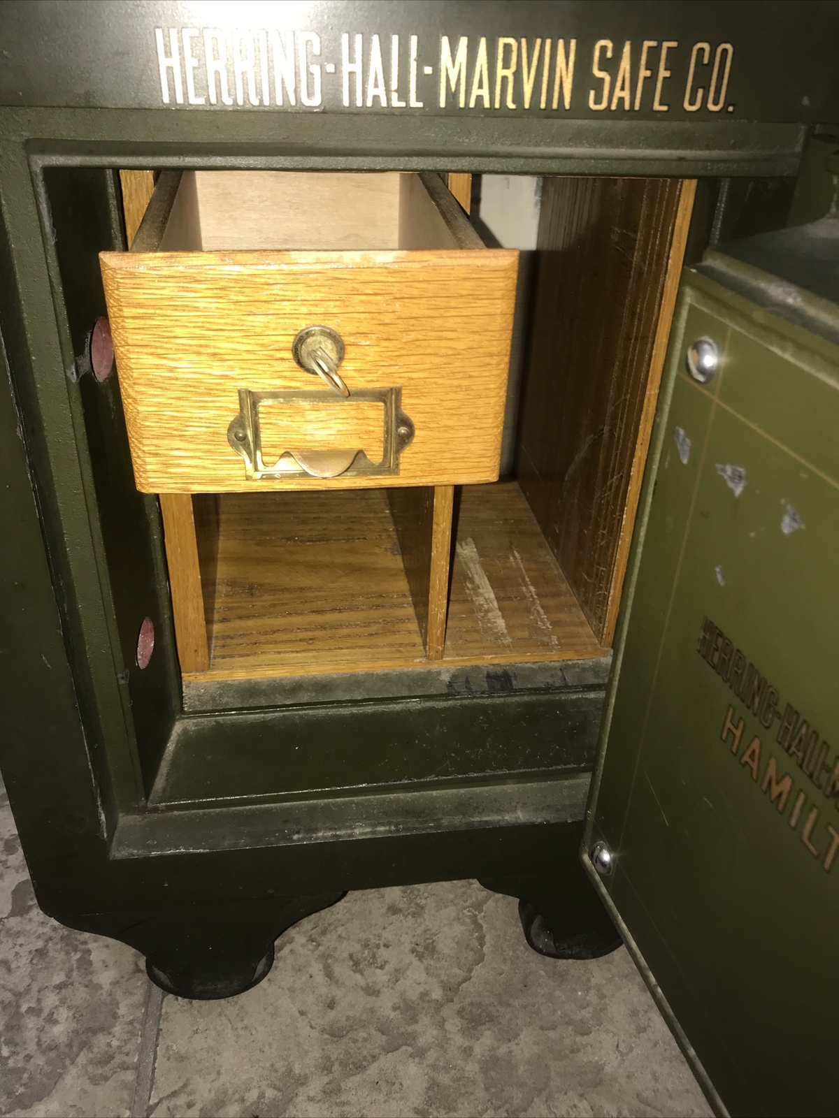 Antique Herring Hall Marvin Safe Co. Floor Safe Sold By John B. Varick
