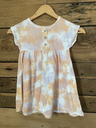 NWO Grayson Mini Hello Adorable Size 5T Orange & Pink & White Button Up Dress...