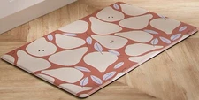 ANTI-FATIGUE NON SLIP PVC FLOOR MAT(18"x30")FRUITS,CREAM PEARS ON LIGHT BROWN,SM