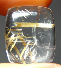 IP3 Rutilated Quartz 10.99ct 17x14x6mm cushion cab golden needles