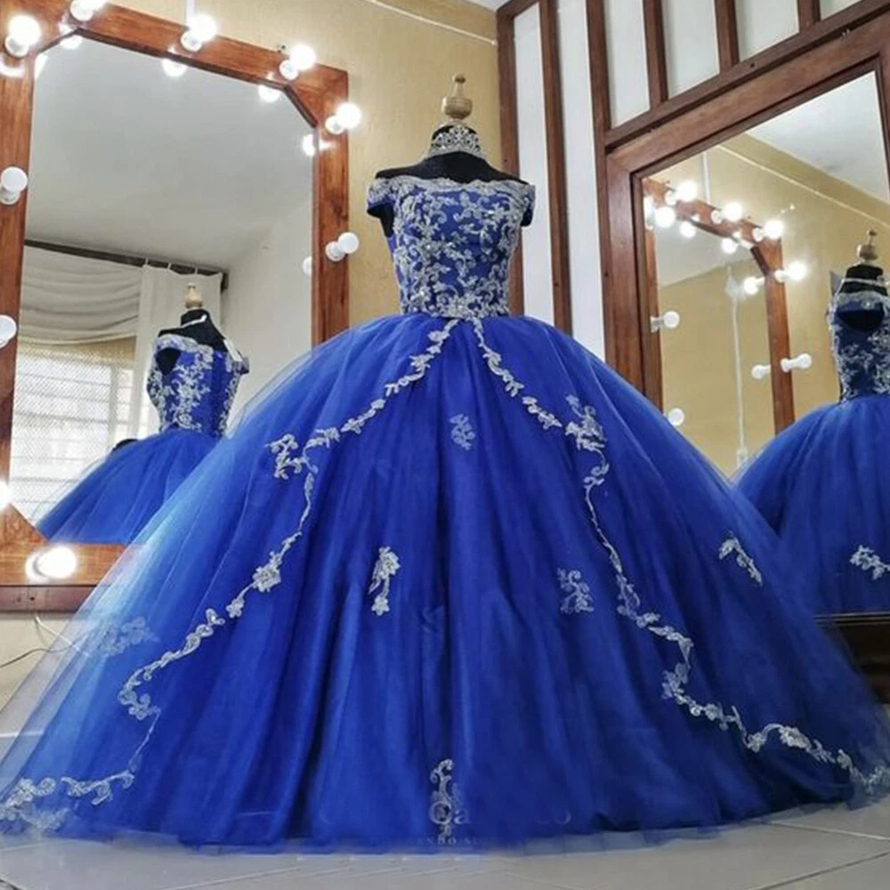 Ball-gown in blue – Ricco India