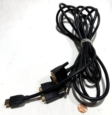 2PCS 6 FT DVI-D To HDMI Cable Gold 18+1 DVI-D Male To HDMI Male Cord For HD TV