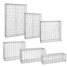 Gabionen Stein Korb Wand Draht 30 cm Rechteck Gitter Zaun Sichtschutz 1er 2er