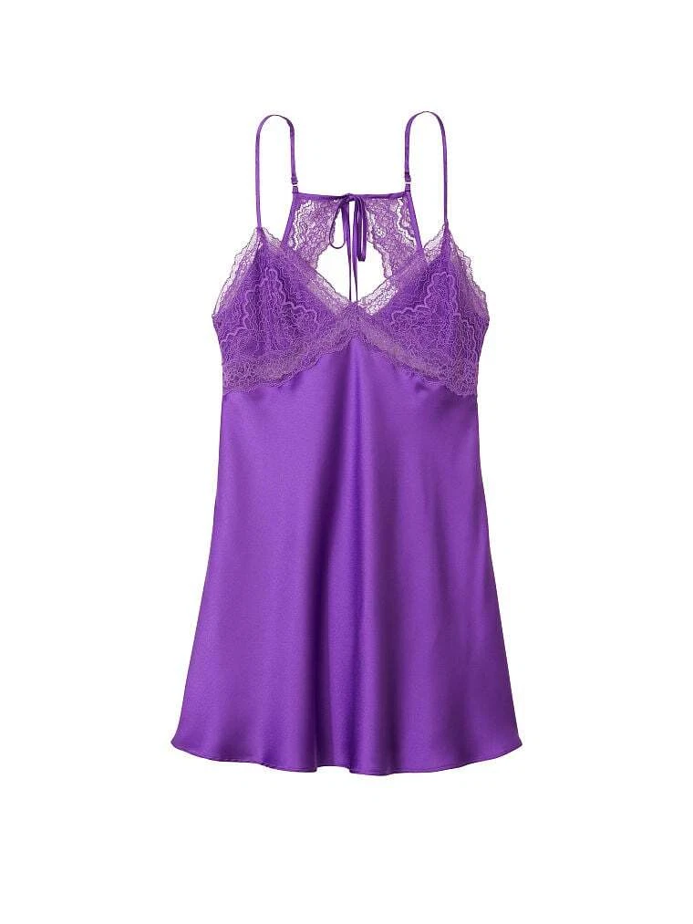 UNDERCOVER Abito slip Victoria's Secret raso elasticizzato XS S bianco floreale o viola nuovo con etichetta scegli