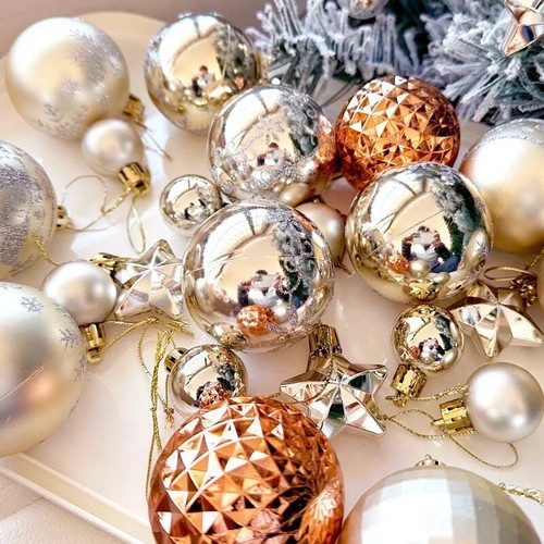 Christmas Tree 44pcs 6cm Big Ball Multicolor Decoration Ornaments for Home Party - Picture 4 of 37