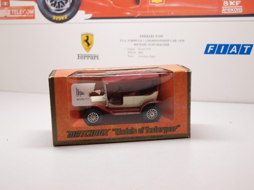 MATCHBOX / LESNEY - FORD MODELO T 1911 - ROJO/BLANCO - COCHE MODELO ESCALA 1/42 - Y-1 - Imagen 2 de 6