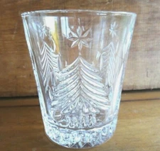 Retired~Mikasa Crystal Christmas Tree 8 Oz. Old Fashion/Barware Glass, Germany