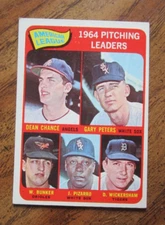 Dean Chance/Gary Peters/Wally Bunker/Juan Pizarro/Dave Wickersham 1965 Topps #9
