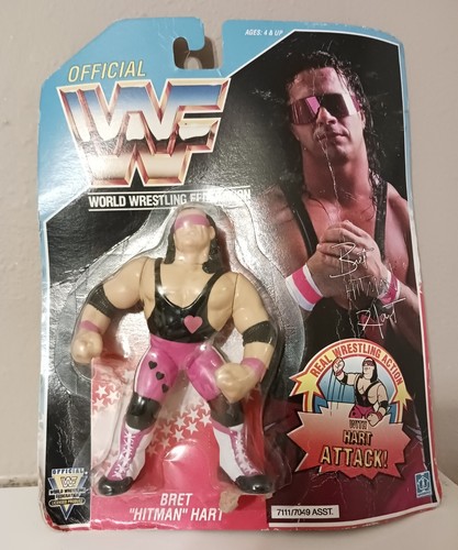 WWF Hasbro Bret Hitman Hart Series 4 1991 MOC Figu...