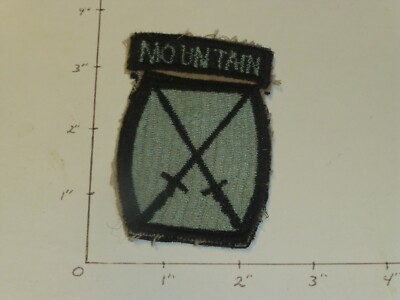 10 Mountain Div middle east handmade full embroidered grey and black patch