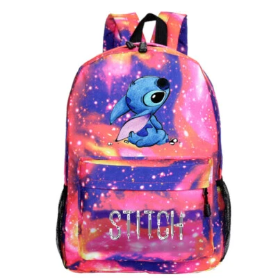 UK Lilo & Stitch Backpack Kids Boys Girl School Bag Travel Shoulder Rucksack Bag