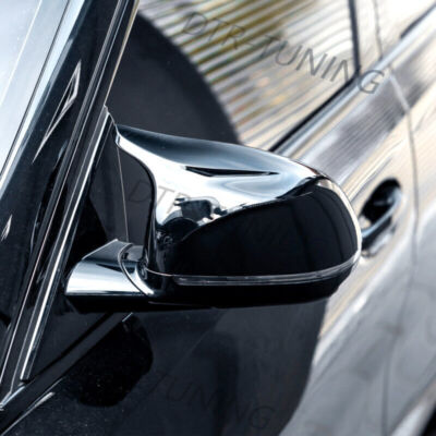Gloss Black M-Style Wing Mirror Cover Caps Fit BMW X3 G01 X4 G02 30i M40i xDrive