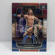 2022 Panini Select WWE AJ Styles Base Concourse #13 Red & Blue Retail
