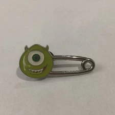 Disney Trading Pin - Mike Wazowski Safety Pin - Monsters, Inc Authentic (C)