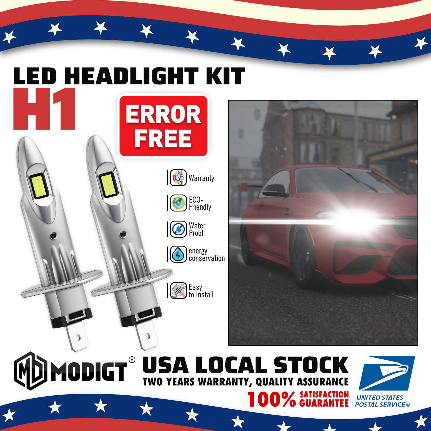 2x H1 LED Headlight Kit 15000LM High/Low Beam for 1997-2001 BMW 740i