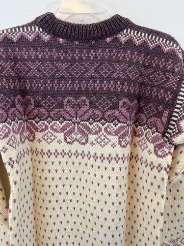 Dale of Norway Women's Wool Sweater Size L 44 Lavendar Nordic Fair Isle NEW - Picture 8 of 11