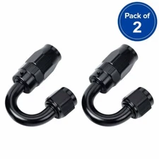 2Pcs Universal 6AN 180° Swivel Hose End Fitting Adaptor For CPE Oil Fuel Line