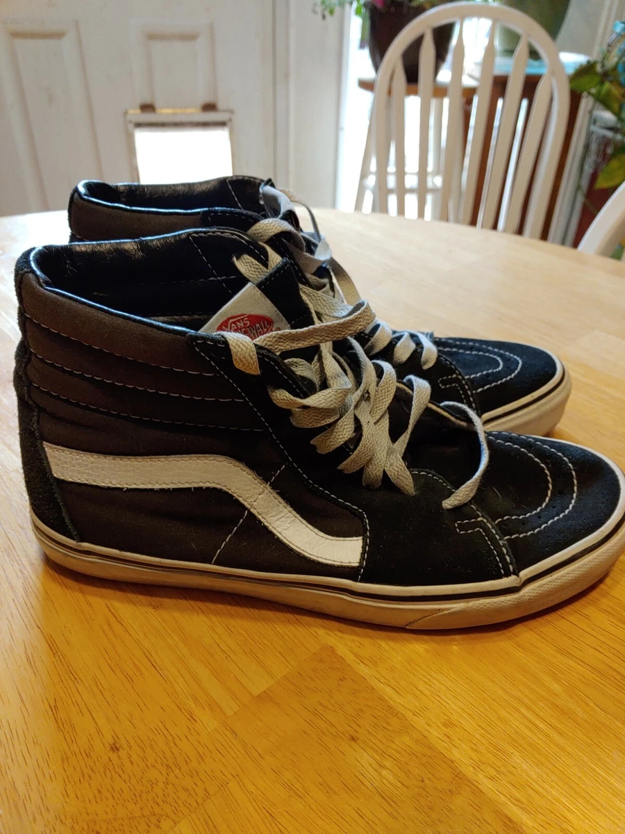 Vans Off The Wall High Top Skateboard shoes Black Mens US size 7