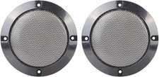 2Pcs 4 Inches Metal Glossy Audio Speaker Cover Mesh Subwoofer