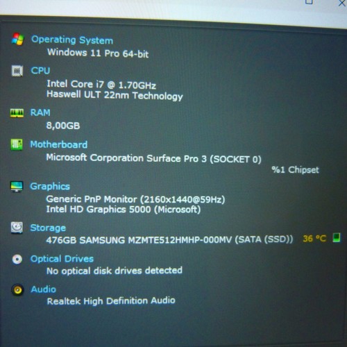 XXL SET MS Surface Pro 3 512GB SSD i7 Convertible 12 Pulgadas 2K TOUCH Windows 11 - Imagen 11 de 13