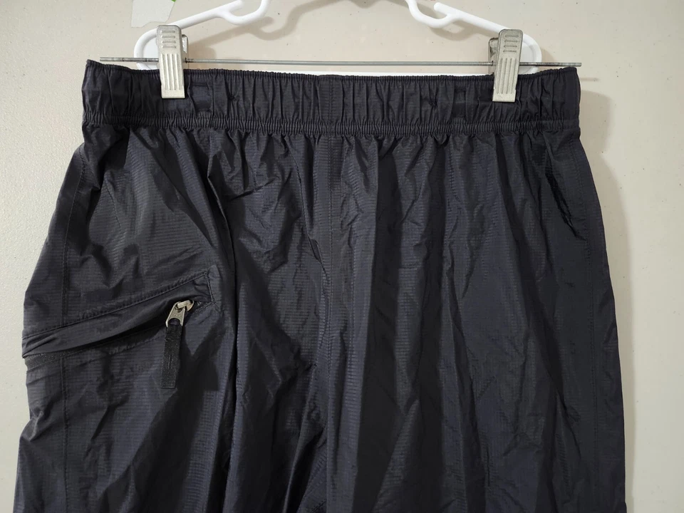 Pantalones REI Coop Niños L Negro Rainier Shell Pullon Cintura Elástica Ripstop Exterior Foto 4 de 4